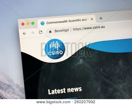 Amsterdam, The Netherlands - September 26, 2018: Website Of The Commonwealth Scientific And Industri