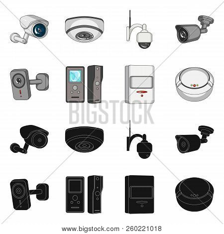 Vector Illustration Of Cctv And Camera Logo. Collection Of Cctv And System Vector Icon For Stock.