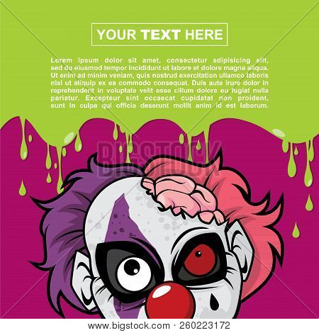 Design Templates For Posters And Backgrounds With Halloween Themes - Clown Zombie
