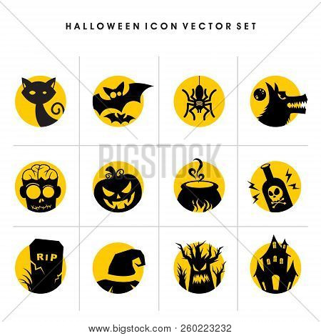 Design Icons With Halloween Themes - Silhouette Icons Templates