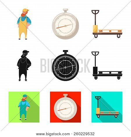 Vector Design Of Goods And Cargo Icon. Collection Of Goods And Warehouse Stock Symbol For Web.