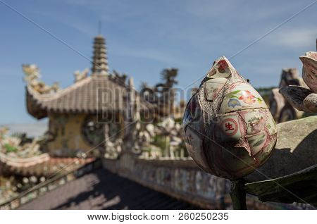 Da Lat, Vietnam -  January 5,2015: Details Of Linh Phuoc Pagoda At Da Lat City, Lam Dong Province, V