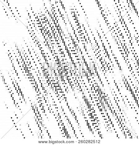 Grunge Halftone Pattern. Pointillism, Stipplism Style. Textured Background With Dots, Circles, Point