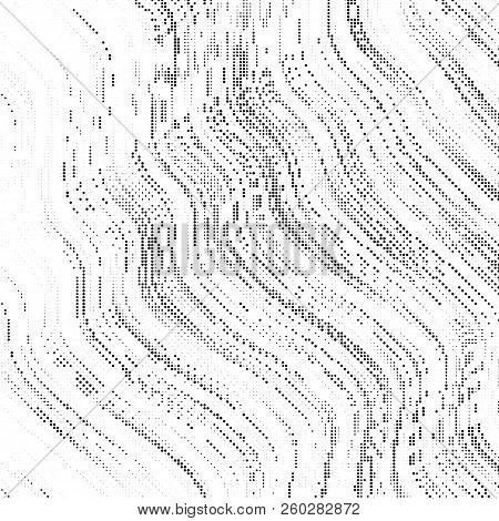 Grunge Halftone Pattern. Pointillism, Stipplism Style. Textured Background With Dots, Circles, Point