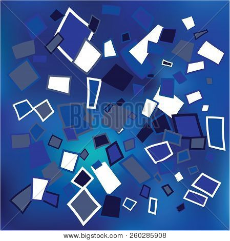 Blue Grid Mosaic Background Creative Vector Template