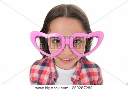 Love From First Sight. Kid Happy Lovely Feels Sympathy. Kid Girl Heart Shaped Eyeglasses. Girl Adora