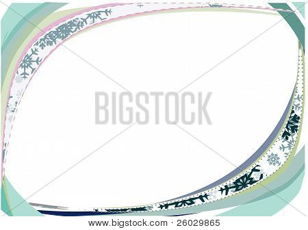 Colorful Winter Frame With Snowflakes