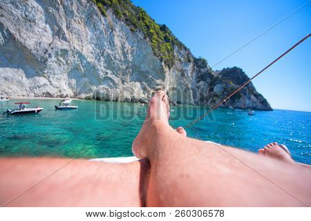 Blue Caves In Greece On The Island Of Zakynthos.