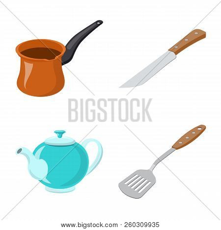 Vector Design Of Kitchen And Cook Icon. Collection Of Kitchen And Appliance Stock Vector Illustratio