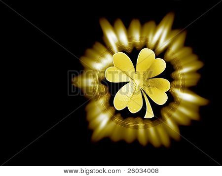 Čtyři - leaved clover. Abstraktní pozadí