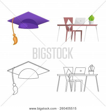 Vector Design Of Education And Learning Logo. Set Of Education And School Vector Icon For Stock.