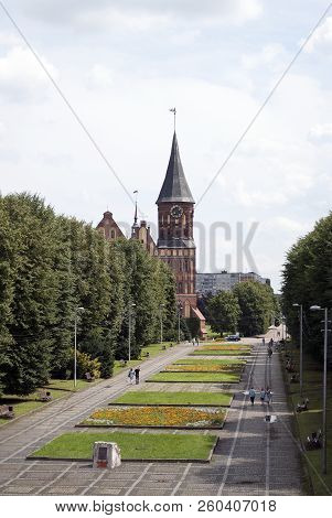 Russia, Kaliningrad. July 8, 2012. Konigsberg Cathedral In Kaliningrad (formerly Konigsberg Germany)