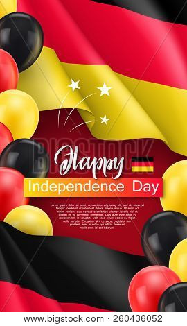 Happy Germany Independence Day Festive Poster. Germany Official Holiday Celebrated 3th Of October. P