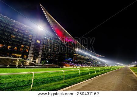Dubai, Uae - Mar 28: Meydan Hotel In Dubai, Uae, As Seen On March 28, 2018. The Meydan Is The Worlds