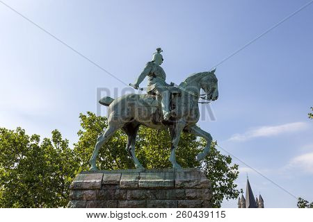 Cologne, Germany - July 07, 2018: Monument To Kaiser Wilhelm Ii In Cologne