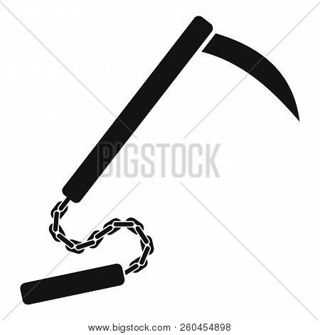 Kusarigama Icon. Simple Illustration Of Kusarigama Icon For Web