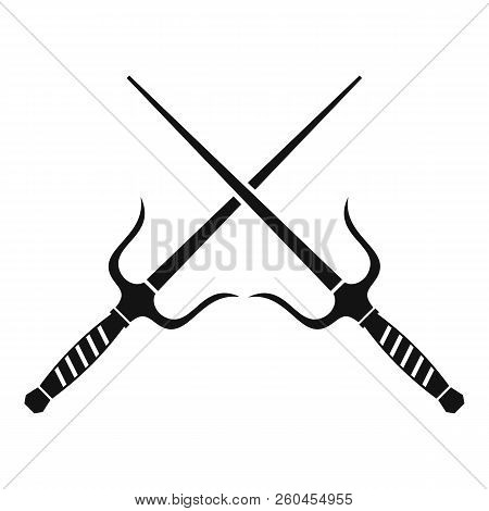 Pair Of Sai Icon. Simple Illustration Of Pair Of Sai Icon For Web