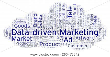 Word Cloud With Text Data-driven Marketing. Wordcloud Made With Text Only.