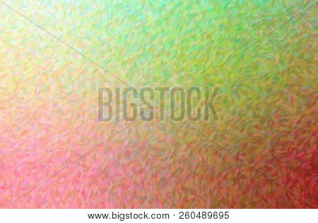 Illustration Of Red And Green  Impressionist Pointlilism Paint Background, Digitally Generated