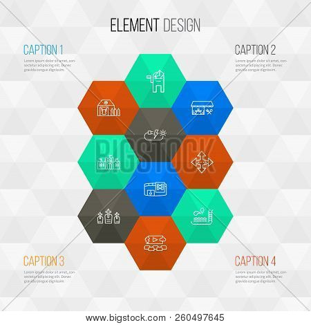 Urban Icons Line Style Set With Crossroad, Mailbox, Solar Energy And Other Breaststroke Elements. Is