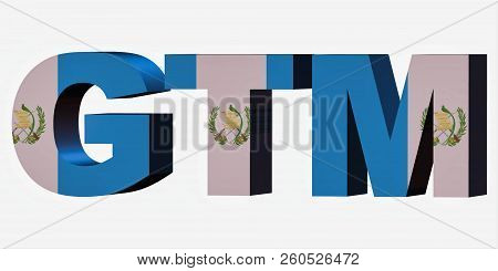3d Standard Country Code Letters - Abbreviation Standart Code - Guatemala