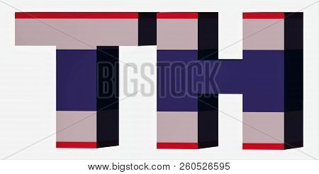 3d Standard Country Code Letters - Abbreviation Standart Code - Thailand