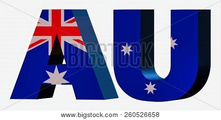 3d Standard Country Code Letters - Abbreviation Standart Code - Australia
