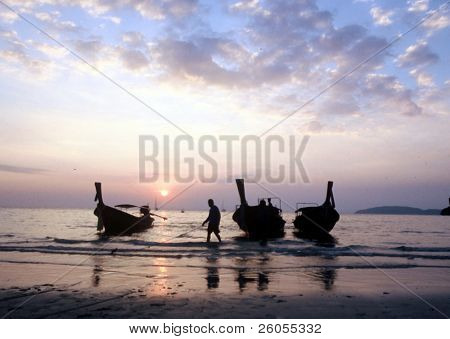 Longtail bateaux Thaïlande