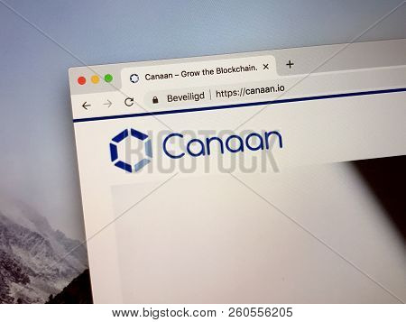 Amsterdam, The Netherlands - September 27, 2018: Website Of Canaan Creative, A Chinese An Computer H