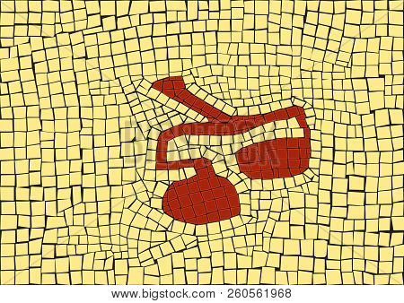 Libra Zodiac Sign In A Mosaic Style