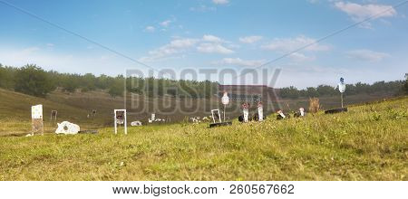 Shooting Range Out In The Open, Targets For Shooting Practice