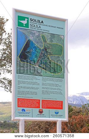 Tivat, Montenegro - April 15, 2011: Solila Special Nature Reserve And Birds Protected Area Near Tiva