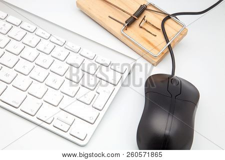 Office Elements In White Fund On White Background
