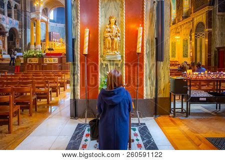 London, Uk - May 13 2018: Westminster Cathedral Or The Metropolitan Cathedral Of The Precious Blood