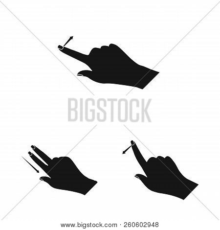 Isolated Object Of Touchscreen And Hand Icon. Set Of Touchscreen And Touch Stock Vector Illustration