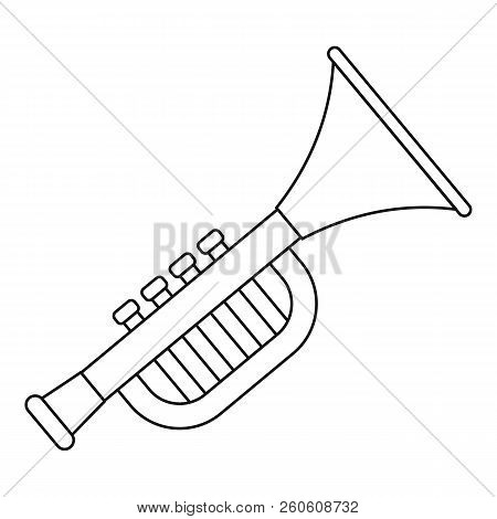 Trumpet Toy For Kids Icon. Outline Illustration Of Trumpet Toy For Kids Icon For Web