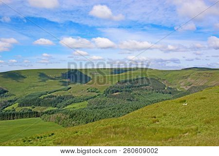 Green Hills Of The Brecon Beacons National Park, Wales