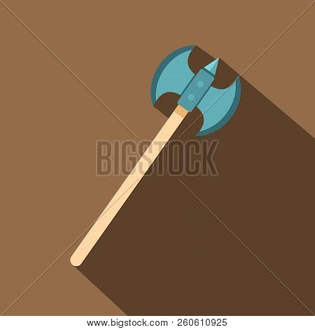 Poleaxe Icon. Flat Illustration Of Poleaxe Icon For Web