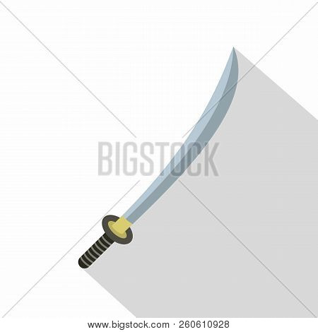 Katana Icon. Flat Illustration Of Katana Icon For Web