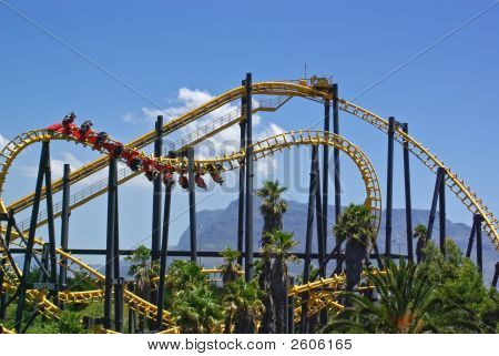 Roller-Coaster w parku rozrywki, Cape Town, Republika Południowej Afryki