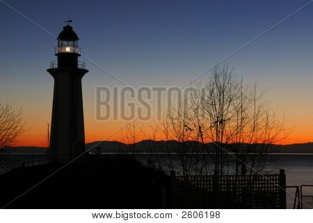 Point Atkinson Lighthouse In Twilight