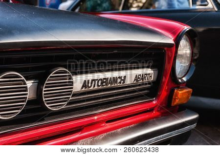 Ancona , Italy - Set 23 - 2018 : Autobianchi A 1112 Abarth Old Car