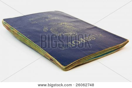 old worn American passport
