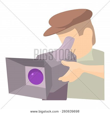 Film Director Icon. Cartoon Illustration Of Film Director Icon For Web