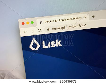 Amsterdam, The Netherlands - September 29, 2018: Website Of Lisk, A Blockchain Application Platform 