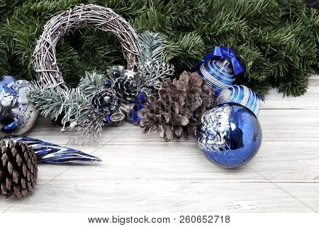 Christmas Accessories Cone On Wooden