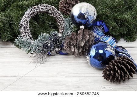 Christmas Accessories Cone On Wooden