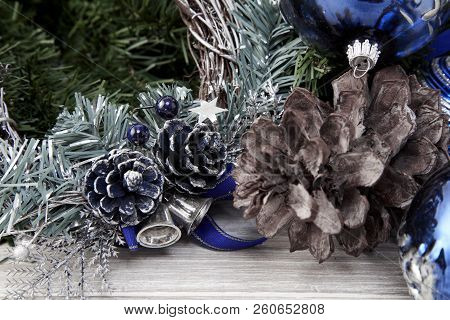 Christmas Accessories Cone On Wooden