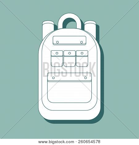 Rucksack Icon. Outline Rucksack Icon For Web Design Isolated On Background. Stock Flat Vector Illust