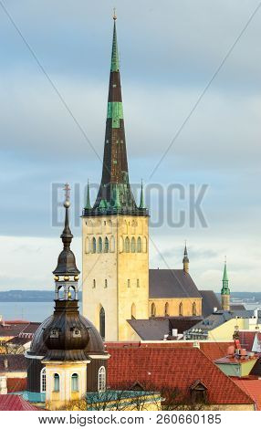 A View From Hill Over Tallinn City.